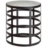 Marble Grid Side Table