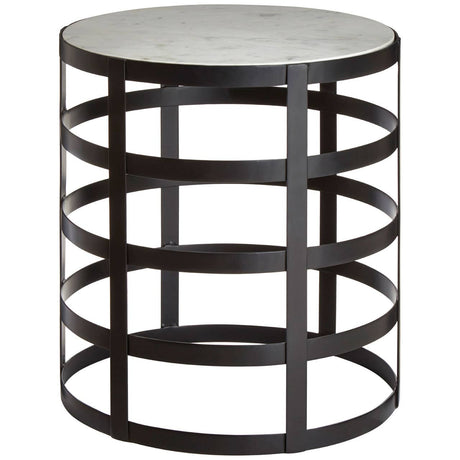 Marble Grid Side Table