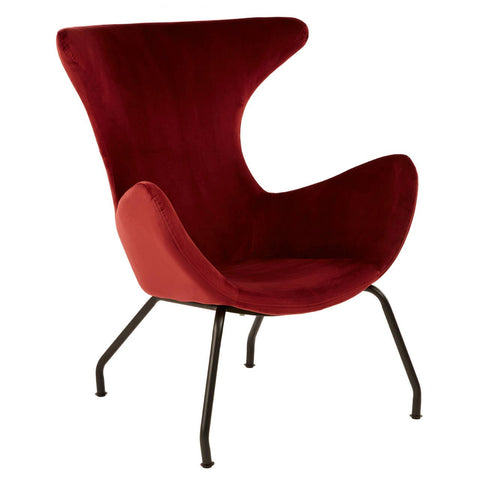 Scarlet Velvet Accent Chair