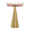 Golden Cone Glass Side Table