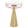 Golden Cone Glass Side Table