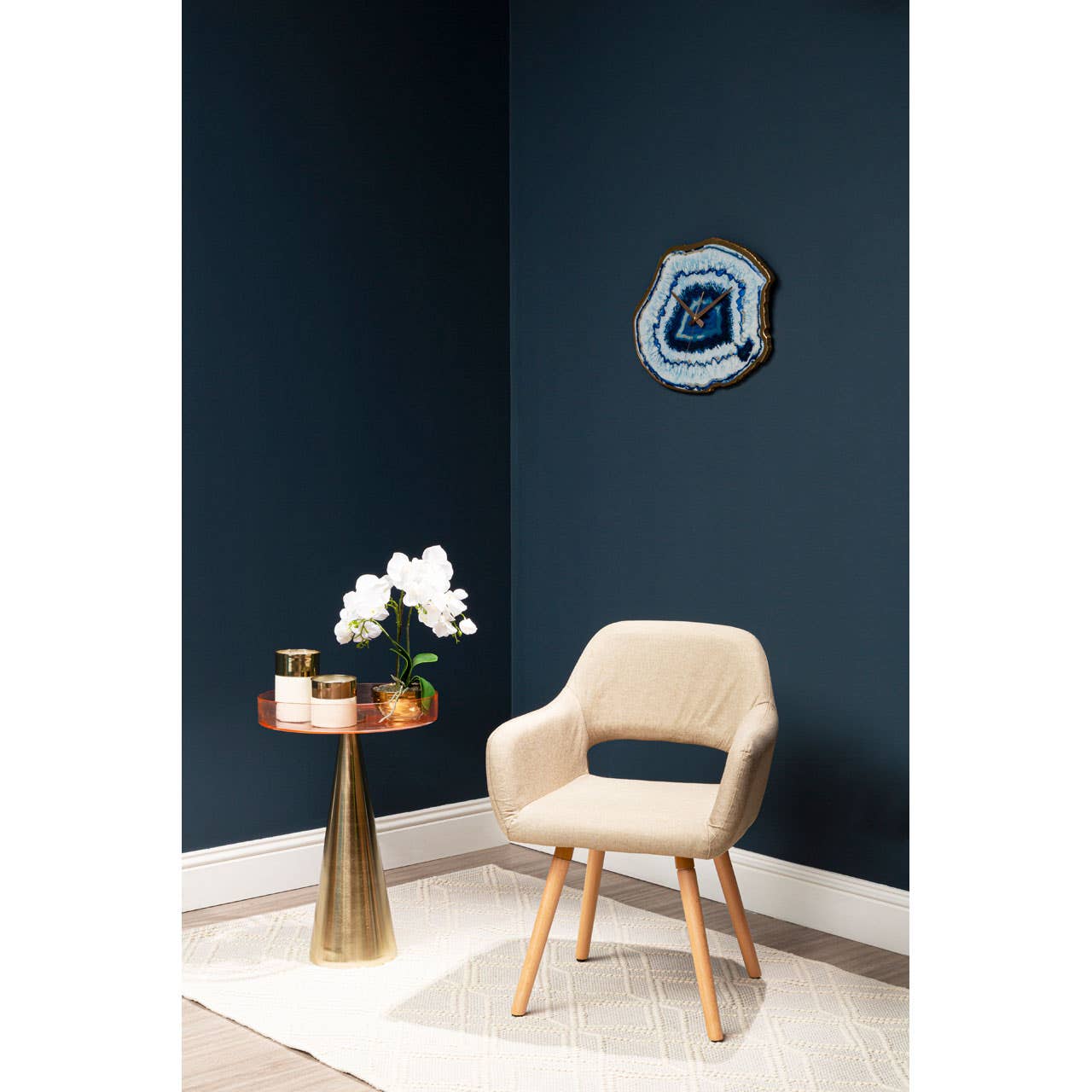 Golden Cone Glass Side Table