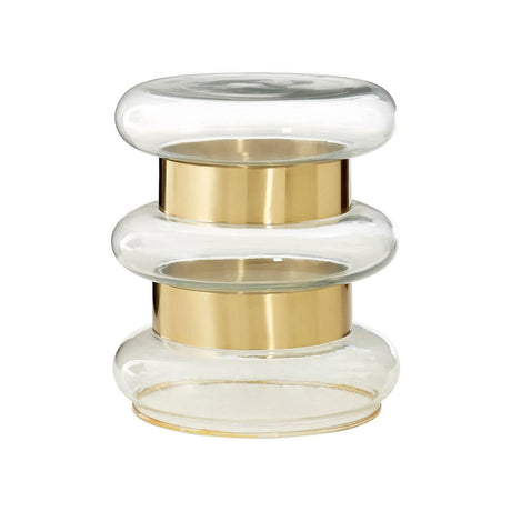 Gold Glass Side Table
