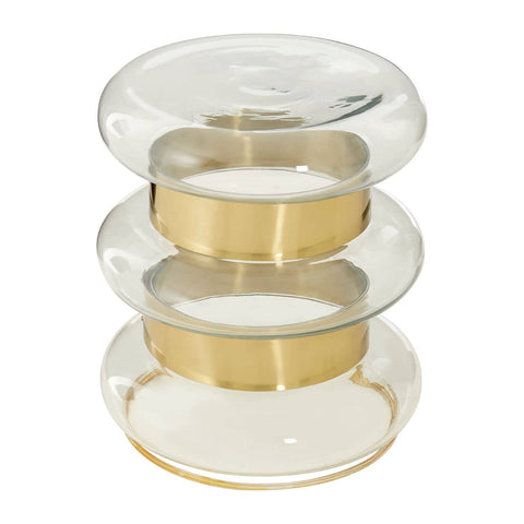 Gold Glass Side Table