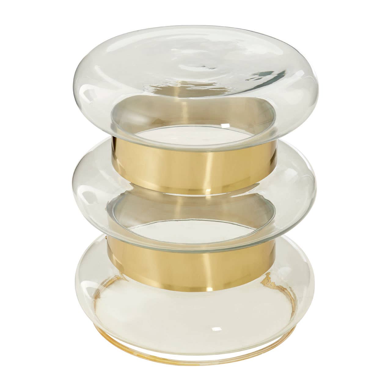 Gold Glass Side Table