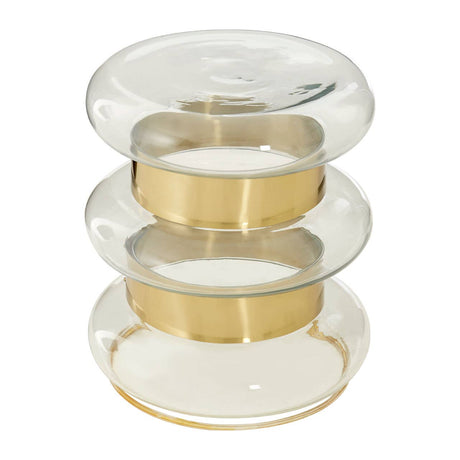 Gold Glass Side Table