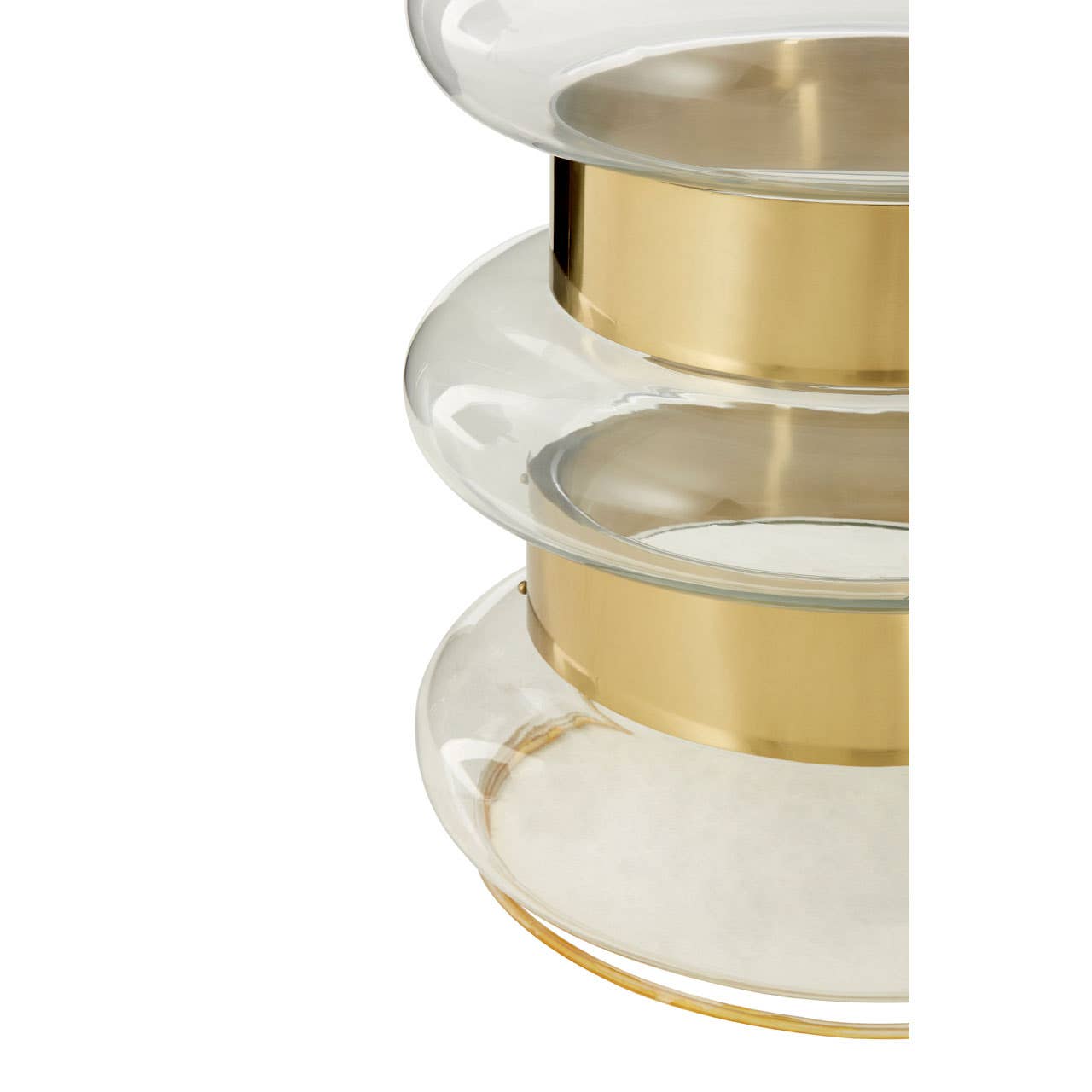 Gold Glass Side Table