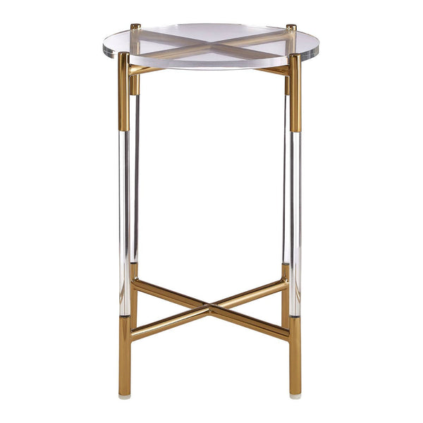 Gold Acrylic Side Table