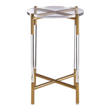 Gold Acrylic Side Table