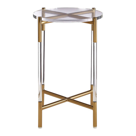 Gold Acrylic Side Table