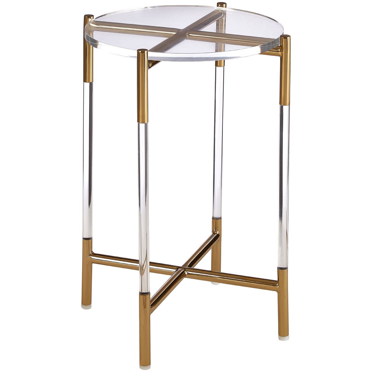 Gold Acrylic Side Table