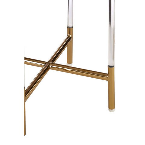 Gold Acrylic Side Table