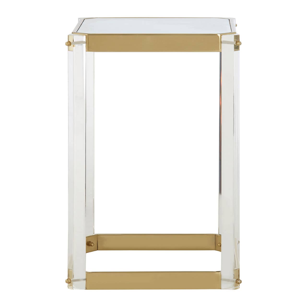 Glam Gold Mirrored Side Table