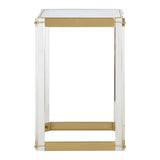 Glam Gold Mirrored Side Table