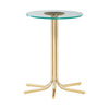 Glam Gold Glass Side Table