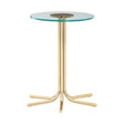 Glam Gold Glass Side Table
