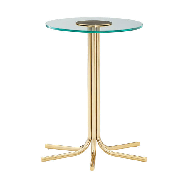 Glam Gold Glass Side Table
