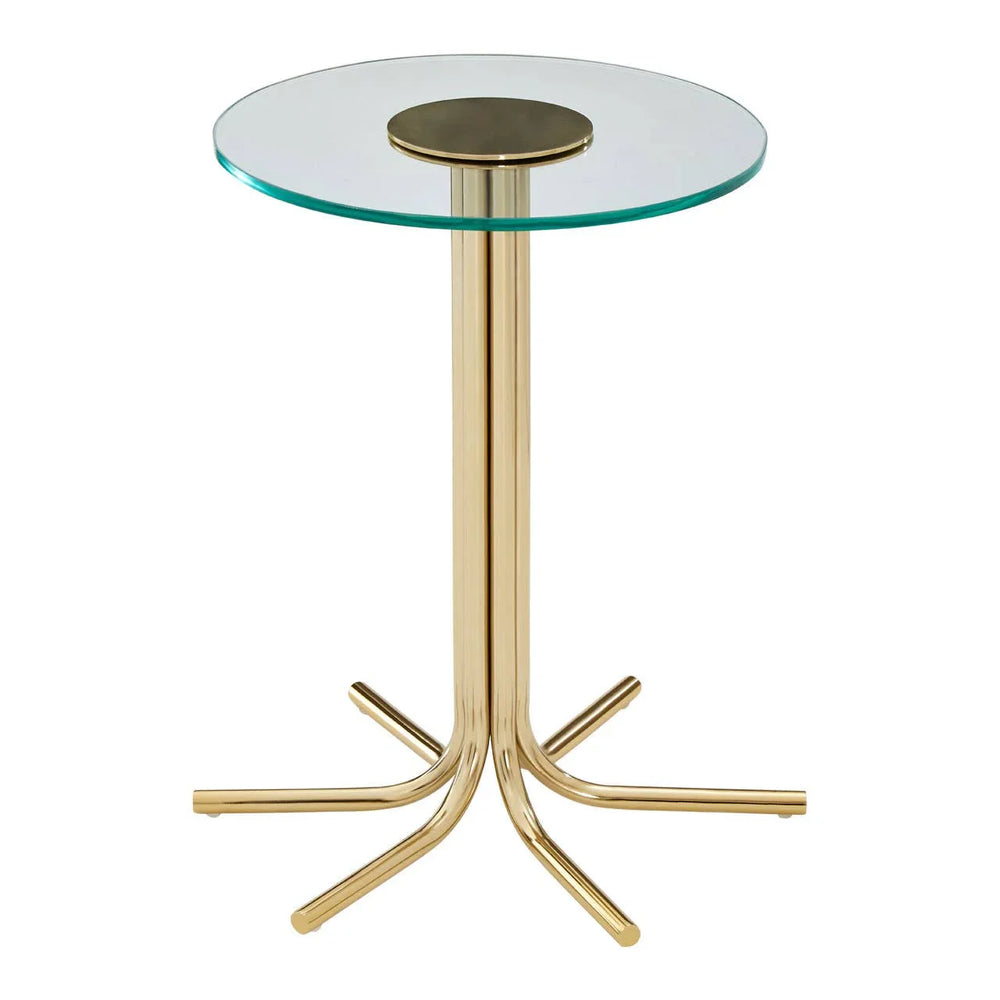 Glam Gold Glass Side Table