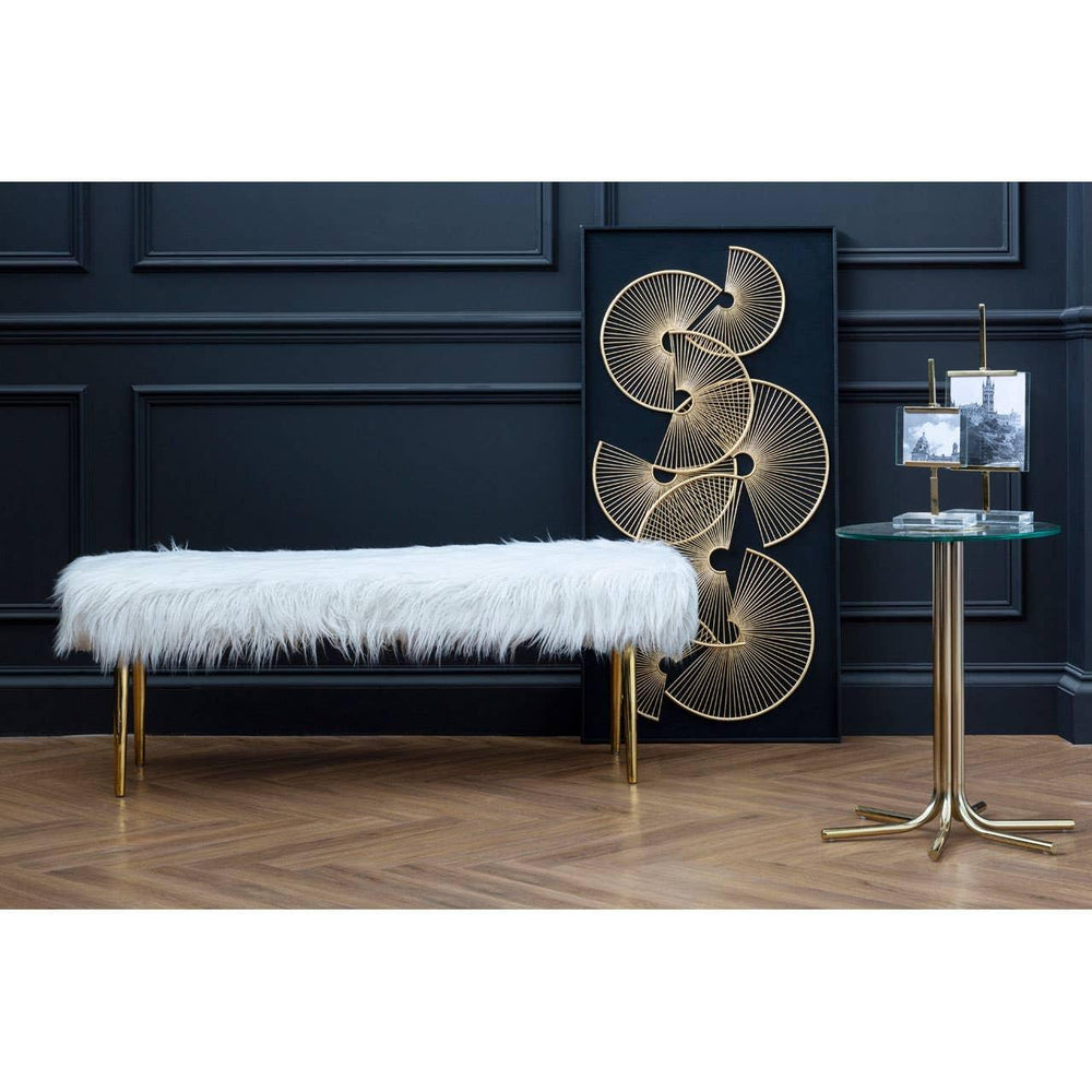 Glam Gold Glass Side Table