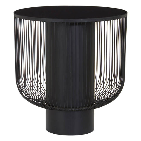 Glamour Black Glass End Table