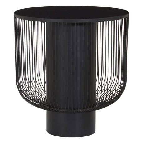 Glamour Black Glass End Table
