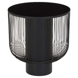 Glamour Black Glass End Table