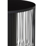 Glamour Black Glass End Table