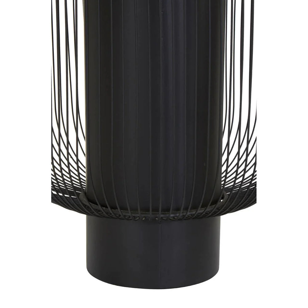 Glamour Black Glass End Table