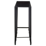 Curved Base Black Glass Console
