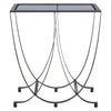 Elegant Grey Glass Console Table