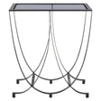 Elegant Grey Glass Console Table