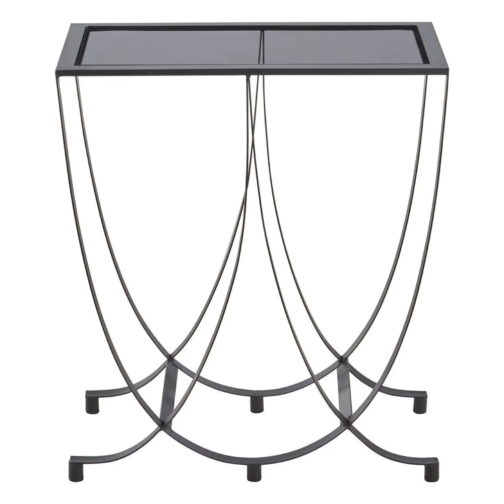 Elegant Grey Glass Console Table