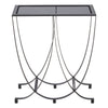 Elegant Grey Glass Console Table