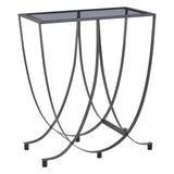 Elegant Grey Glass Console Table