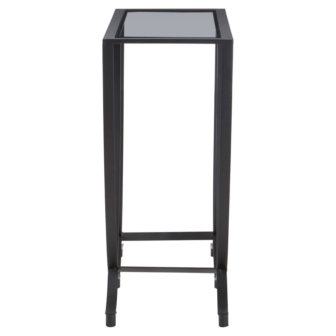 Elegant Grey Glass Console Table