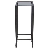 Elegant Grey Glass Console Table