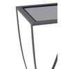 Elegant Grey Glass Console Table