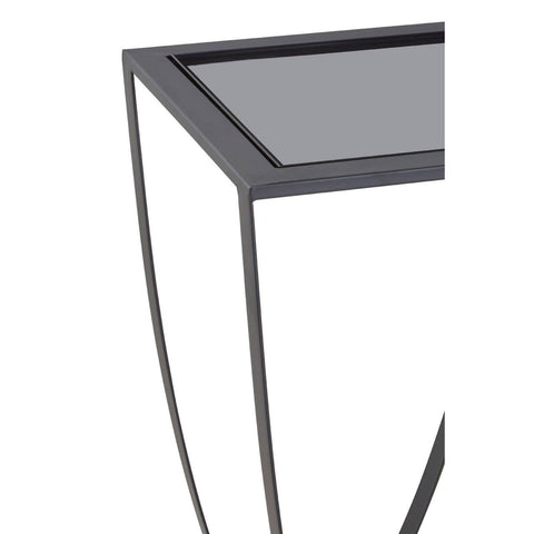Elegant Grey Glass Console Table