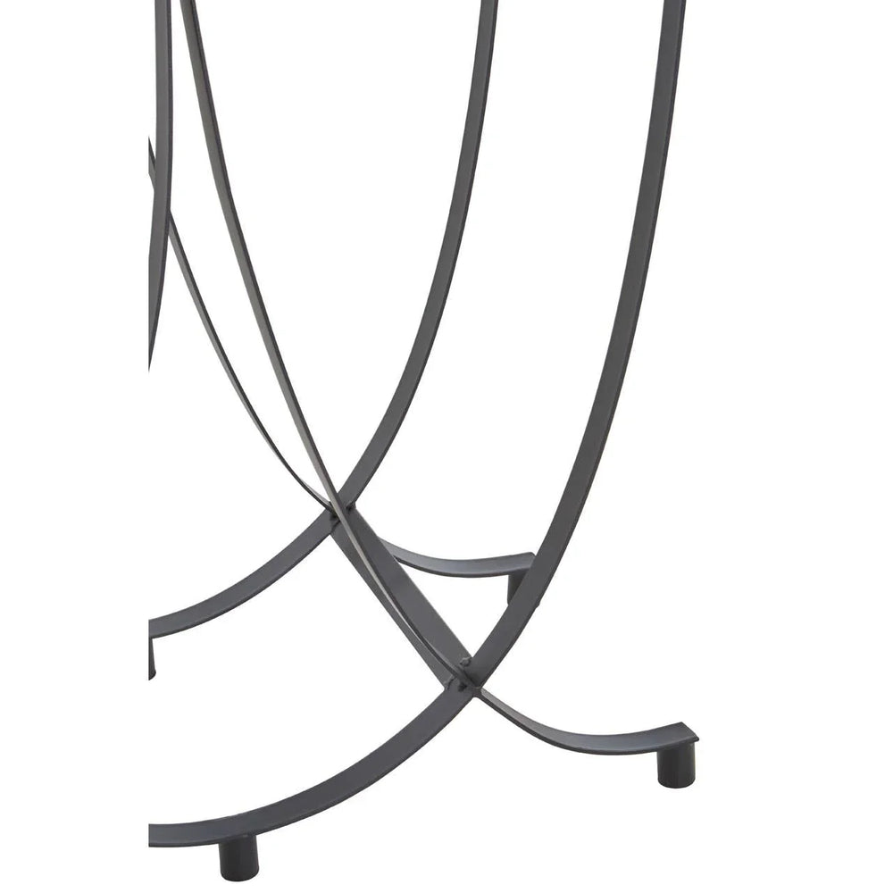 Elegant Grey Glass Console Table