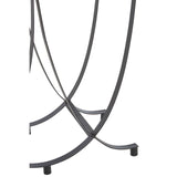 Elegant Grey Glass Console Table
