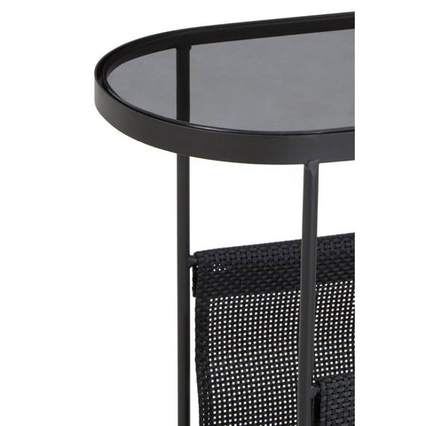 Modern Grey Glass Top Side