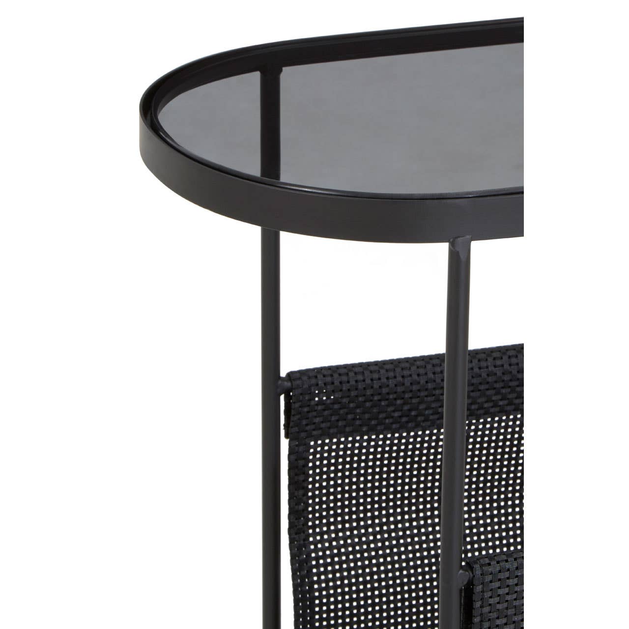 Modern Grey Glass Top Side
