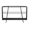 Elegant Grey Glass Console Table