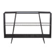 Elegant Grey Glass Console Table
