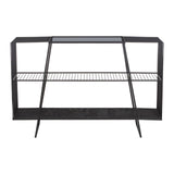 Elegant Grey Glass Console Table