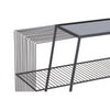Elegant Grey Glass Console Table