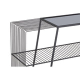 Elegant Grey Glass Console Table