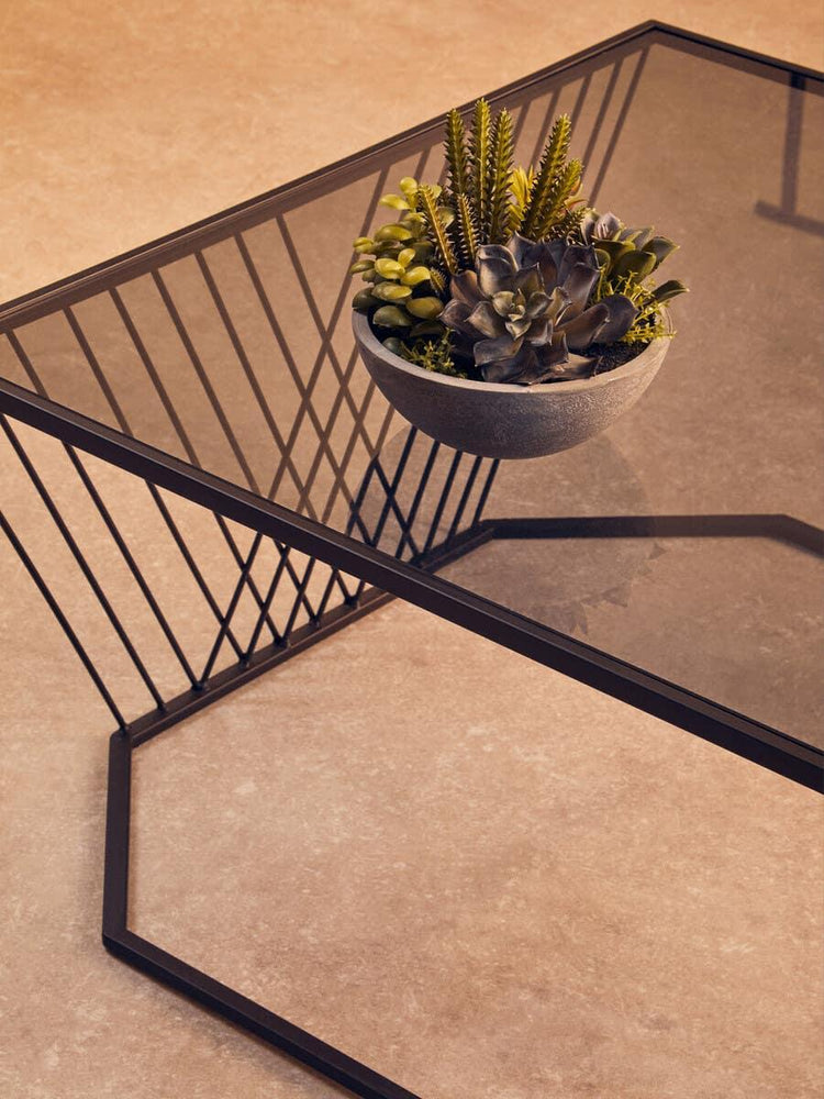 Grey Glass Coffee Table