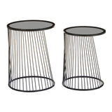 Sleek Nesting Glass Side Tables