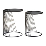 Sleek Nesting Glass Side Tables